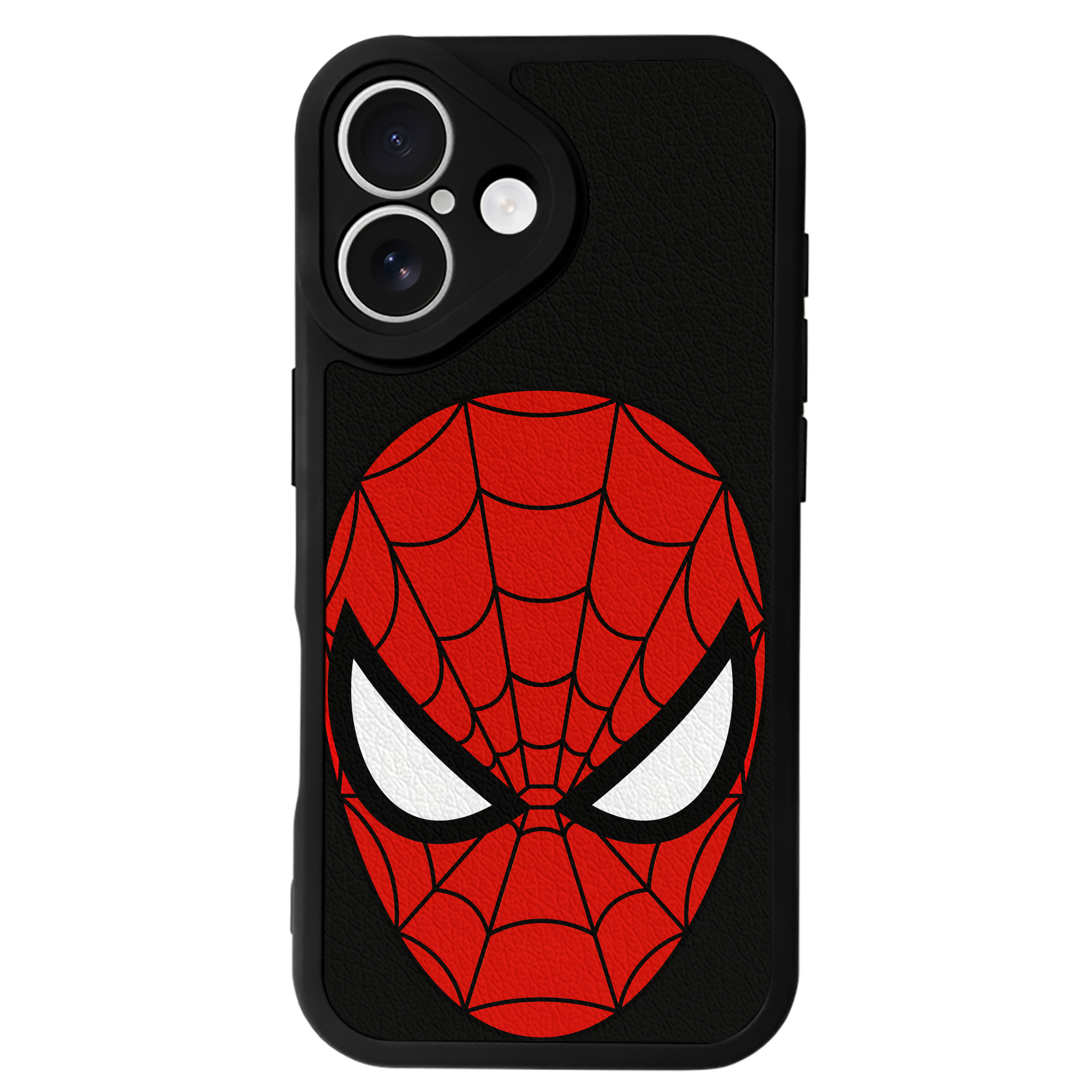 Spider Man スパイダーマン 【iPhone 16シリーズ対応】シリコンスマホケース（レザー調） 材質：シリコン